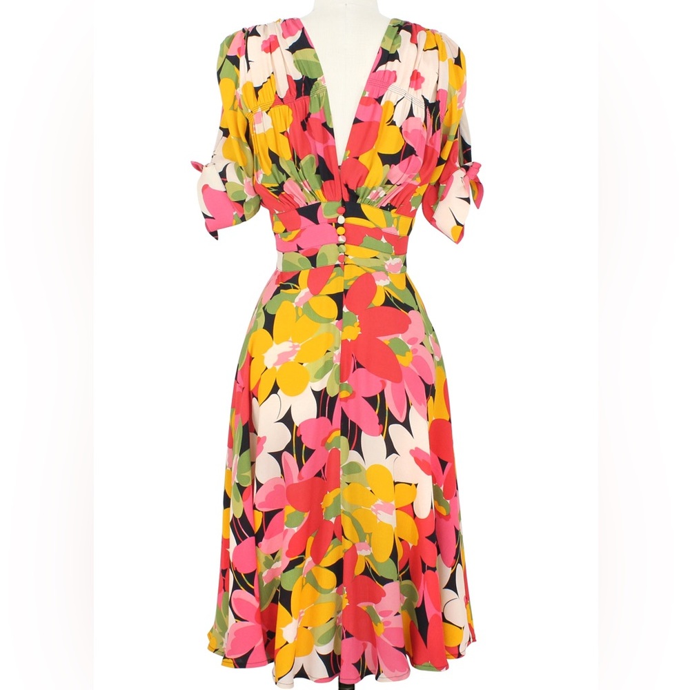 Trashy Diva Colorful Floral Midi Dress